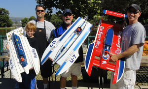 The Top 3 Finishers in SCALE UNLIMITED HYDROPLANE