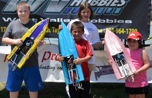 The Top 3 Finishers in KIDS R BOATERS TOO