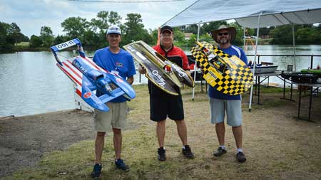 The Top 3 Finishers in 1/8th Scale Hydroplane