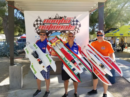 The Top 3 Finishers in 1/8 Scale Electric Unlimited Hydroplane