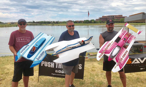 The Top 3 Finishers in Scale Unlimited Hydroplane