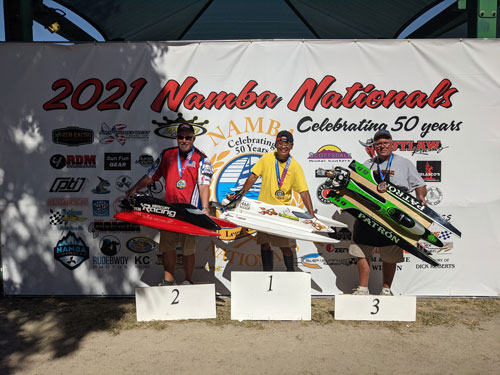 The Top 3 Finishers in Gas Outboard Tunnel