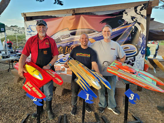 The Top 3 Finishers in Open Fast Electric
