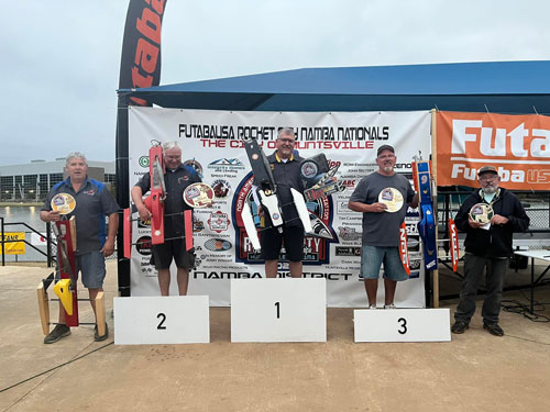 The Top 3 Finishers in GX-2 Outrigger