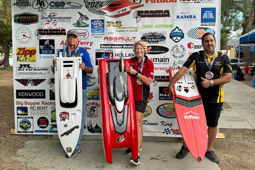 The Top 3 Finishers in Superboat Twin