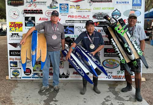 The Top 3 Finishers in Gas Outboard Tunnel