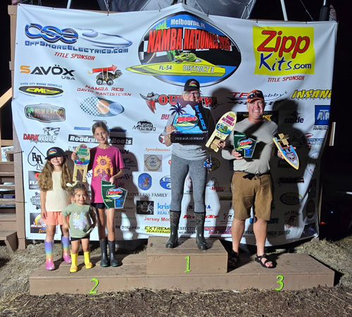 The Top 3 Finishers in Paddleboat